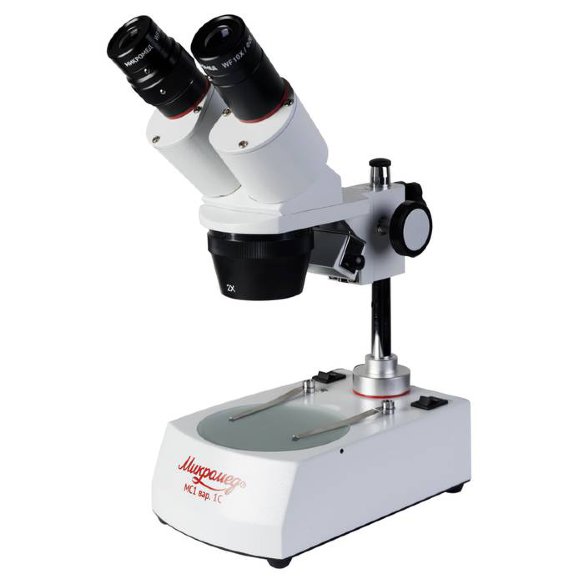 Микроскоп стерео Микромед МС-1 вар.1C (1х/2х/4х)  Точная цветопередача • Точный и плавный механизм фокусировки • Малые габариты и небольшой вес