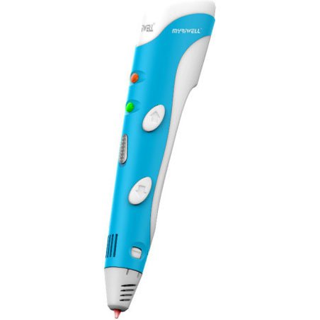 3D ручка MyRiwell RP-100A Blue  Классическая 3D-ручка от MyRiwell • ABS-пластик • Регулировка температуры и скорости подачи • Керамический наконечник • Вес 65 г
